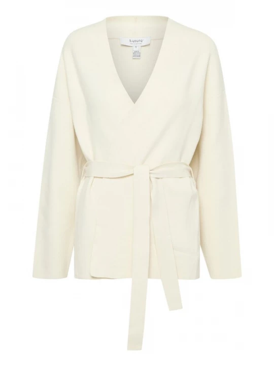 Foto van product b.young Gebreid vest ' BYOTARI BELT CARDIGAN - ' beige