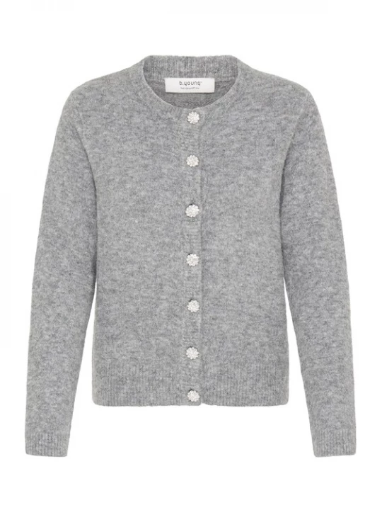 Foto van product b.young Gebreid vest 'MMINNA ' grijs gemêleerd