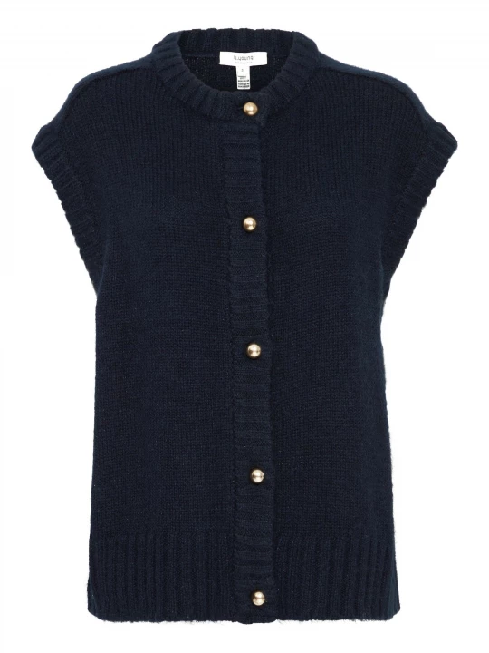 Foto van product b.young Gebreid vest 'Oksana' donkerblauw
