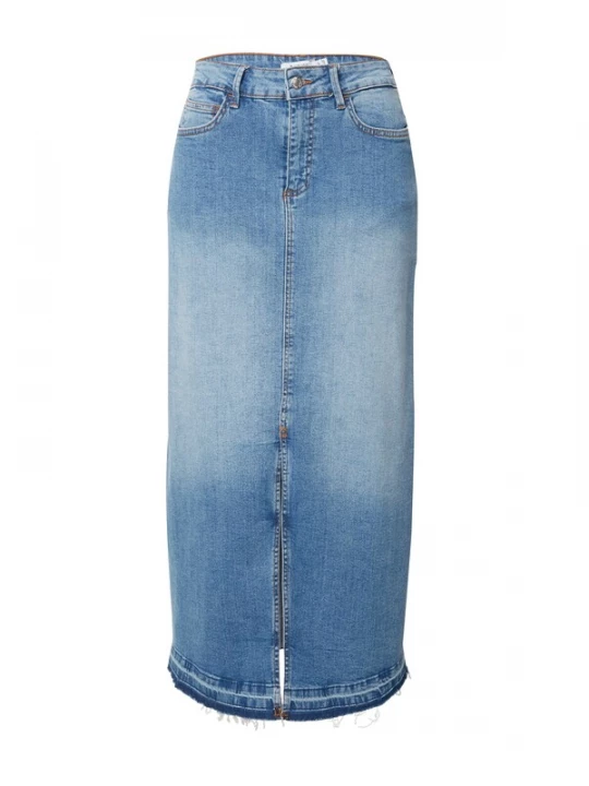 Foto van product b.young Rok 'KOMMA' blauw denim
