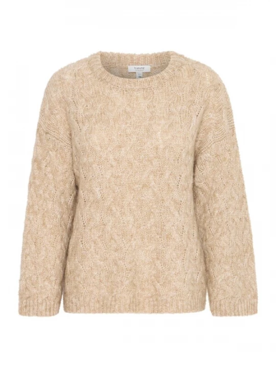 Foto van product b.young Trui 'BYOmhu' beige gemêleerd