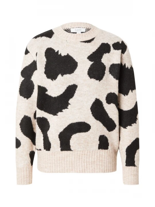 Foto van product b.young Trui 'MINYAX' beige / zwart