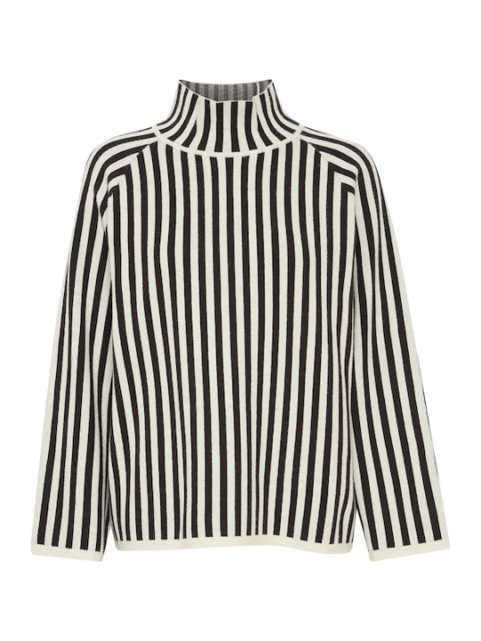 Foto van product b.young Trui 'Otari' zwart / offwhite