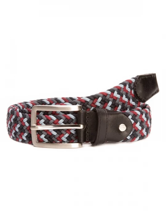 Foto van product BA98 Riem 'Cologne' grijs / rood / zwart / wit