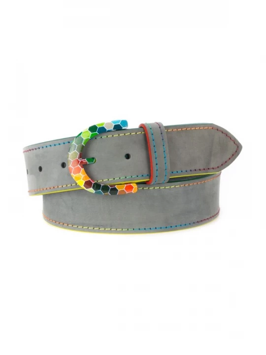 Foto van product BA98 Riem grijs / gemengde kleuren