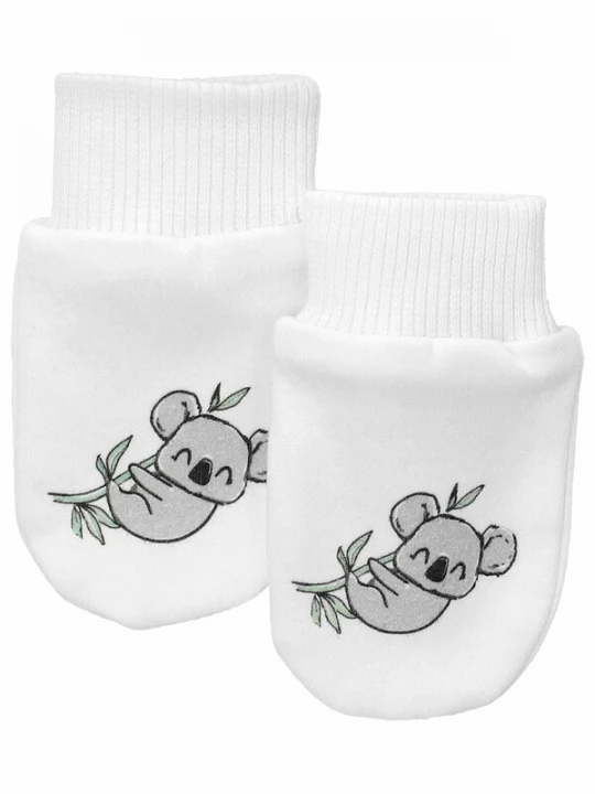 Foto van product Baby Sweets Handschoenen 'Baby Koala' grijs / groen / zwart / wit