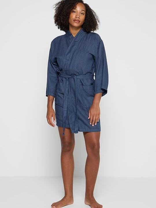 Foto van product Badjas BIANCOPERLA donkerblauw