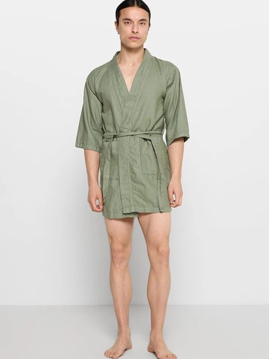 Foto van product Badjas BIANCOPERLA olijfgroen