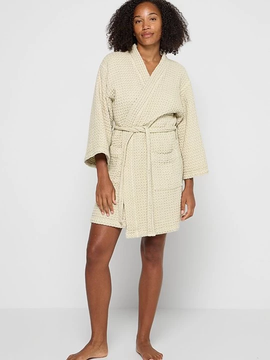 Foto van product Badjas BIANCOPERLA zandkleur
