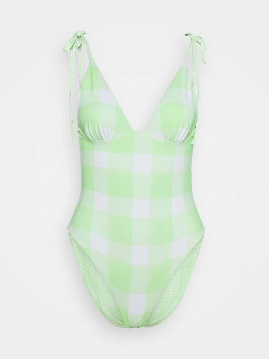 Foto van product Badpak Solid & Striped lichtgroen