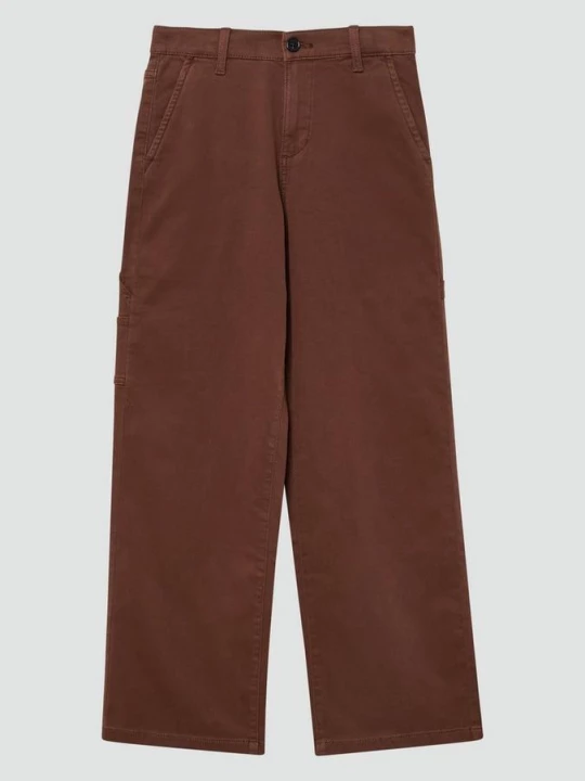 Foto van product Baggy / Relaxed Fit / Halfhoog / Wijde pijpen / Werkerstijl s.Oliver bruin