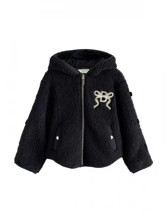 Foto van product Baker by Ted Baker Fleece jas beige / zwart