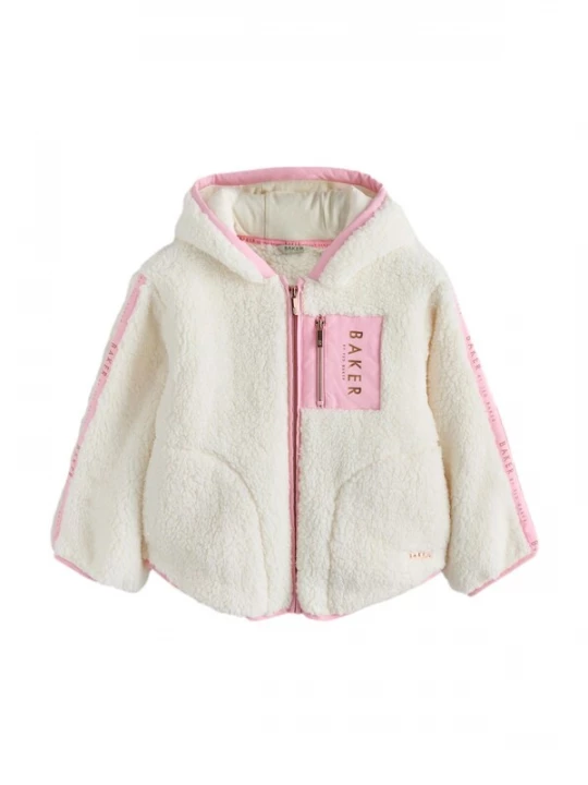 Foto van product Baker by Ted Baker Fleece jas bruin / goud / rosa / wit