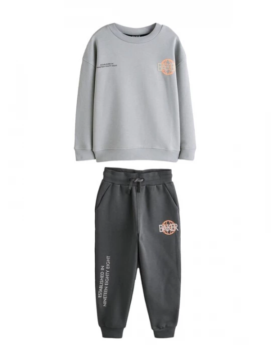 Foto van product Baker by Ted Baker Joggingpak grijs / grafiet / oranje / wit