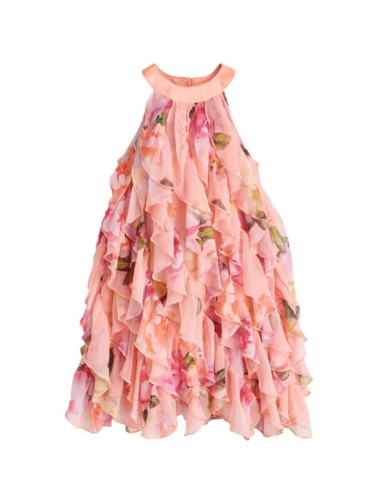 Foto van product Baker by Ted Baker Jurk olijfgroen / oranje / pink / rosa