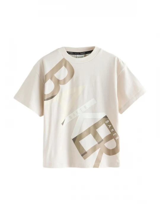 Foto van product Baker by Ted Baker Shirt beige / brokaat / stone grey / wit