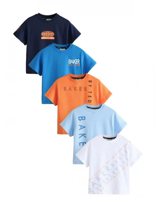 Foto van product Baker by Ted Baker Shirt blauw / navy / lichtblauw / oranje / wit