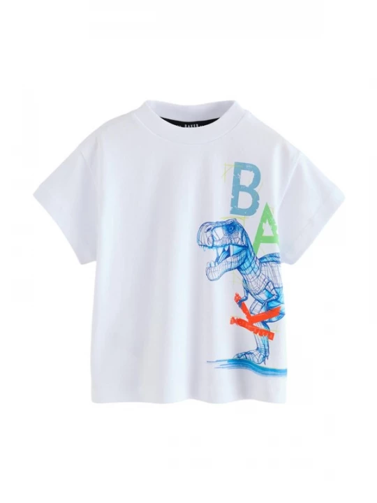 Foto van product Baker by Ted Baker Shirt 'Dinosaur' blauw / kiwi / kreeft / wit