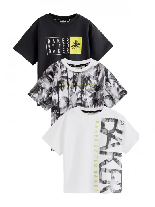 Foto van product Baker by Ted Baker Shirt geel / grijs / zwart / wit