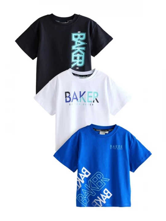 Foto van product Baker by Ted Baker Shirt kobaltblauw / zwart / wit
