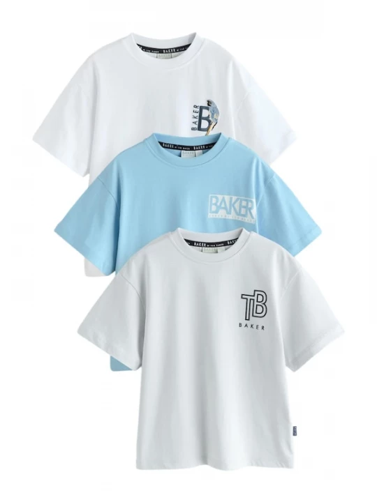 Foto van product Baker by Ted Baker Shirt lichtblauw / grijs / zwart / wit