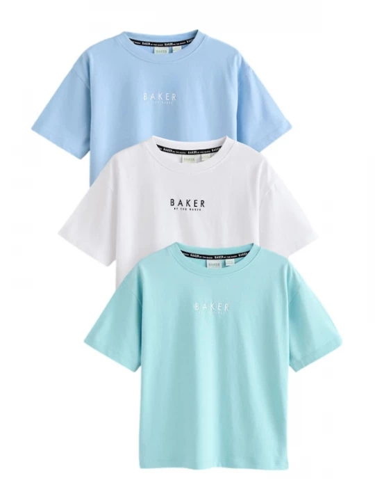 Foto van product Baker by Ted Baker Shirt lichtblauw / mintgroen / zwart / wit