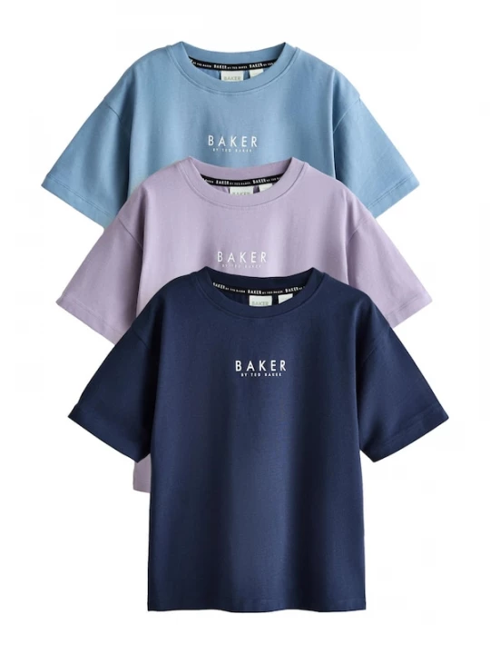 Foto van product Baker by Ted Baker Shirt marine / hemelsblauw / lavendel / wit