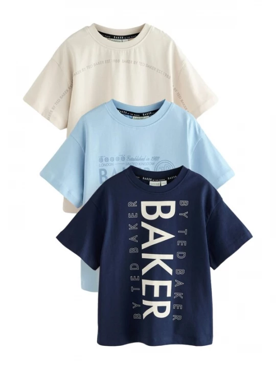 Foto van product Baker by Ted Baker Shirt navy / lichtblauw / natuurwit