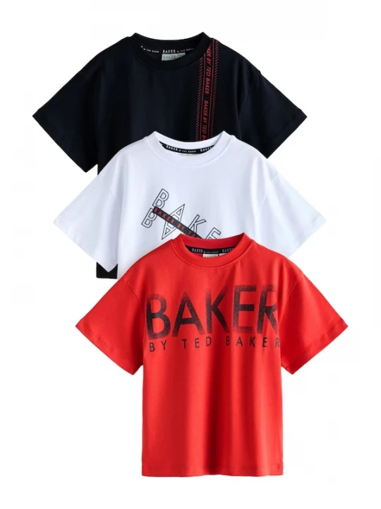 Foto van product Baker by Ted Baker Shirt rood / zwart / wit