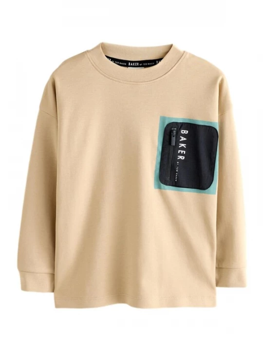 Foto van product Baker by Ted Baker Shirt turquoise / taupe / zwart / wit