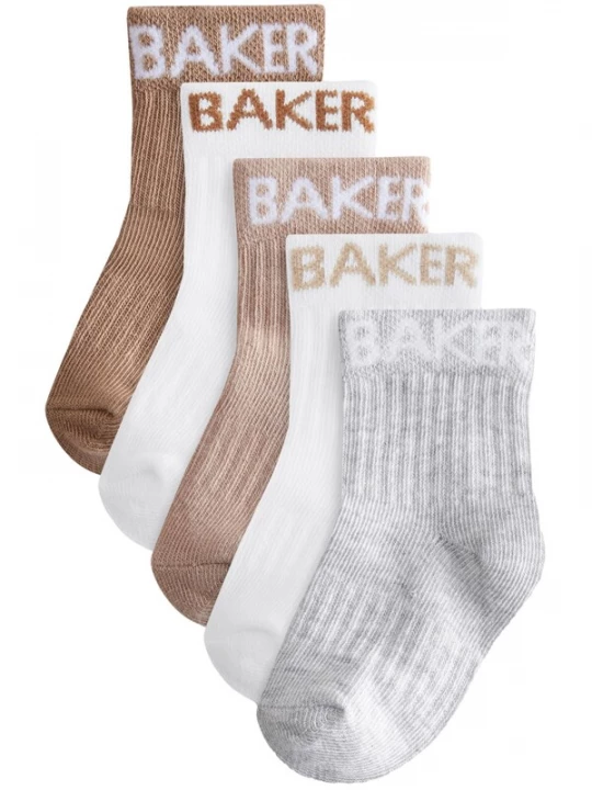 Foto van product Baker by Ted Baker Sokken ombergrijs / lichtbruin / lichtgrijs / wit