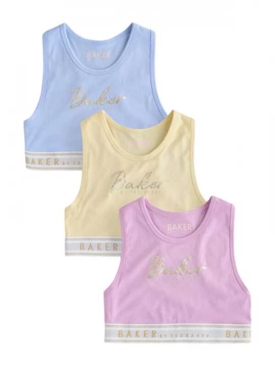 Foto van product Baker by Ted Baker Top lichtblauw / pasteelgeel / goud / pitaja roze