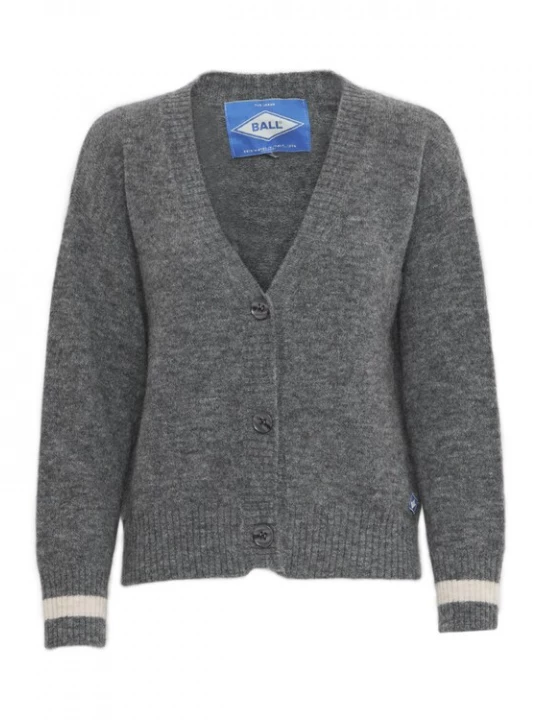 Foto van product Ball Gebreid vest 'ABIGAIL' grijs gemêleerd / wolwit