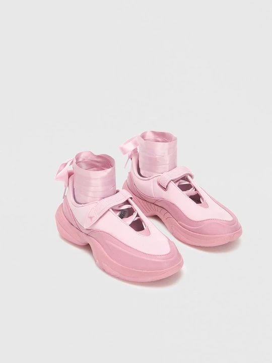 Foto van product Ballerina's met enkelbandjes Jordan donkerroze