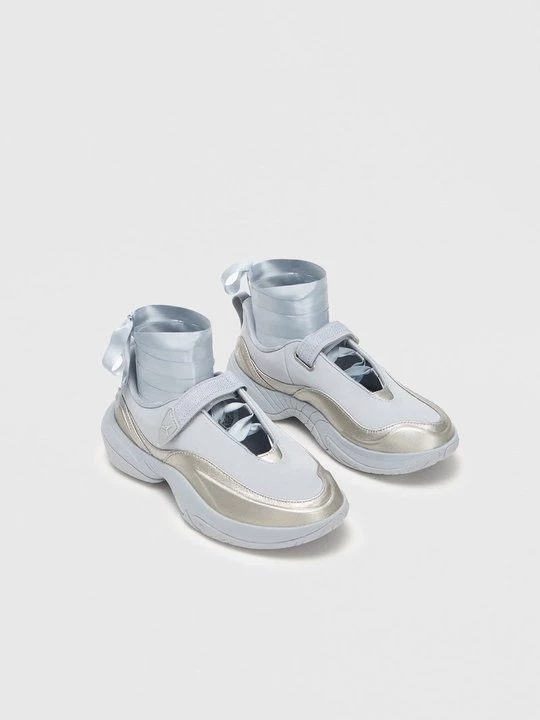 Foto van product Ballerina's met enkelbandjes Jordan zilverkleurig