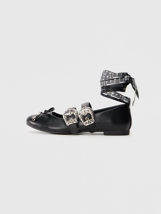 Foto van product Ballerina's met enkelbandjes Koi Footwear zwart