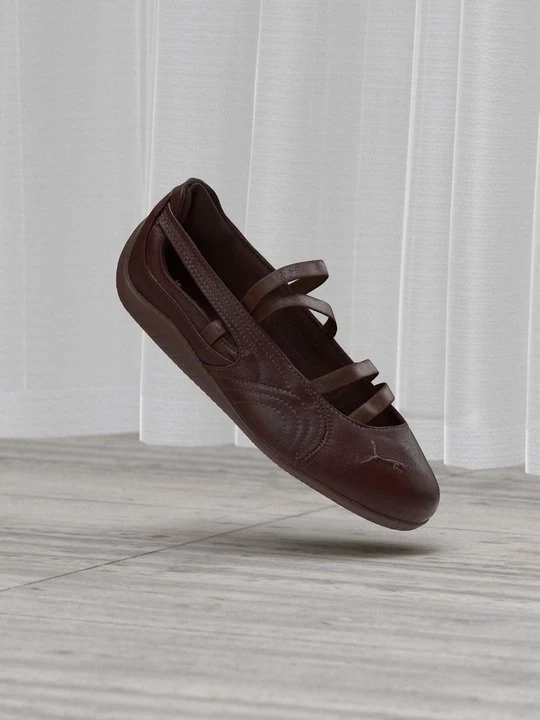 Foto van product Ballerina's met enkelbandjes Puma bruin