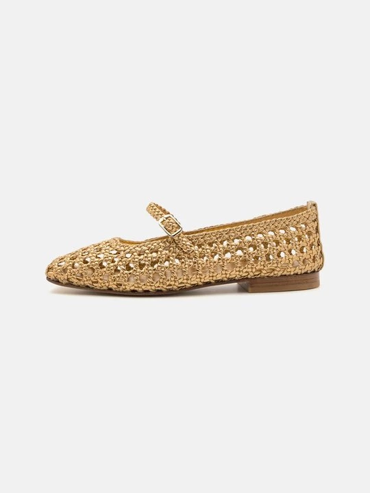 Foto van product Ballerina's met enkelbandjes Souliers Martinez goudkleurig
