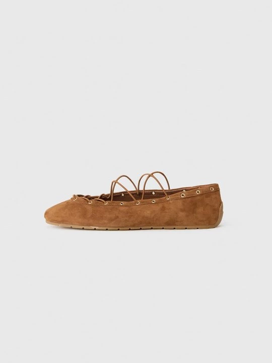 Foto van product Ballerina's met enkelbandjes Steve Madden bruin