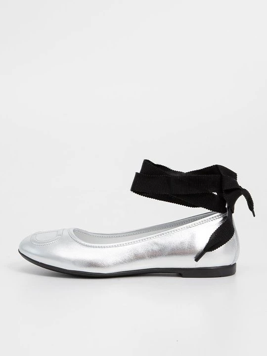 Foto van product Ballerina's met enkelbandjes TWINSET zilverkleurig