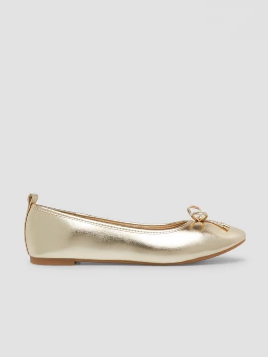 Foto van product Ballerina's met strik en leoprint s.Oliver goud
