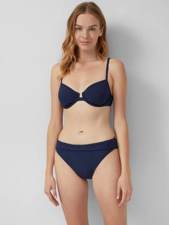 Foto van product Bandeau-bikinitop met beugels en gestructureerd motief s.Oliver blauw
