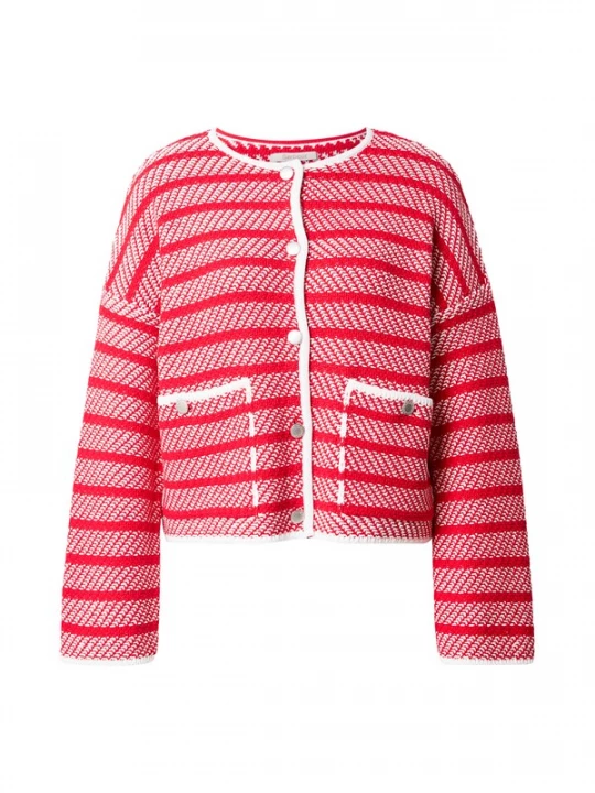 Foto van product Barbour Gebreid vest 'Barbour Polly' rood / wit