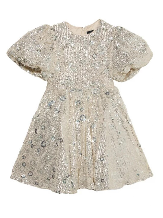 Foto van product Bardot Junior Jurk 'ISABEL' beige / zilver