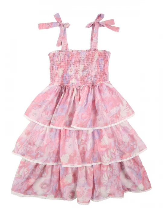 Foto van product Bardot Junior Jurk 'LEXIE' lichtlila / rosa / pitaja roze / wit