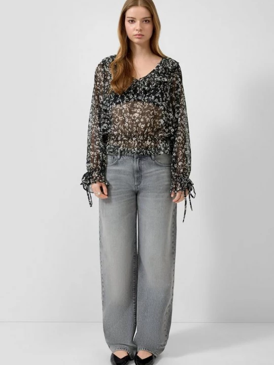 Foto van product Barrel Jeans / Relaxed Fit / Mid Rise / Barrel Leg QS grijs