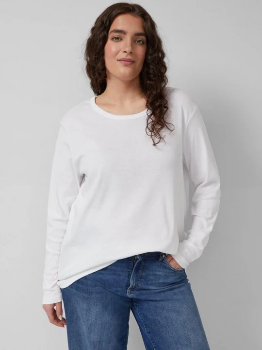 Foto van product Basic katoenen longsleeve s.Oliver wit