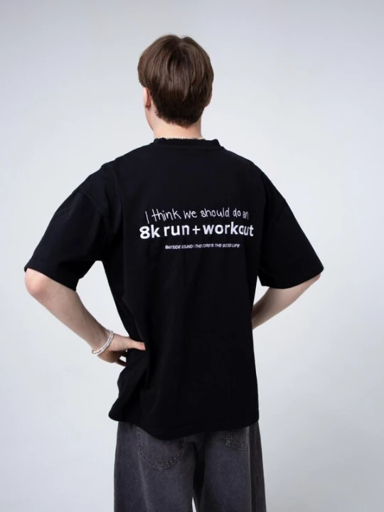 Foto van product BAYSIDE BOUND Shirt 'THE 8K UNISEX OVERSIZE TEE' zwart