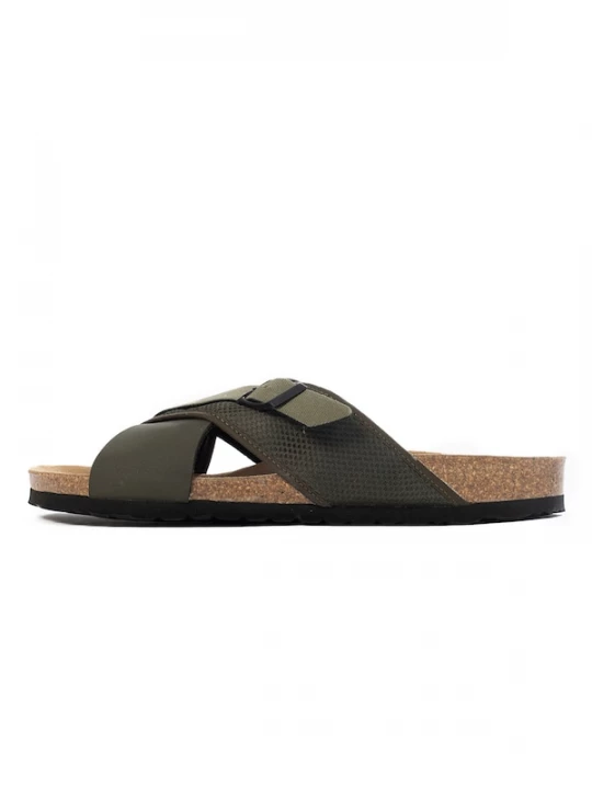 Foto van product Bayton Muiltjes 'Arezzo' kaki / donkergroen