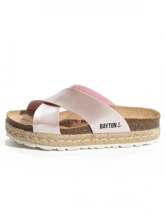 Foto van product Bayton Muiltjes 'ARTEMIS' camel / rosé / zwart